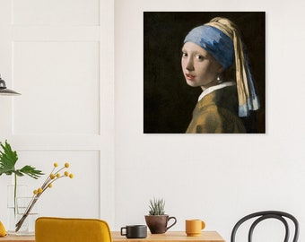 Girl with a Pearl Earring by Johannes Vermeer Print | Wall Art | Gift Idea | Home Design | Classic Portrait | Poster