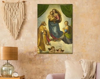 Sistine Madonna by Raphael Print | Wall Art | Gift Idea | Home Design | Poster | Renaissance Masterpiece