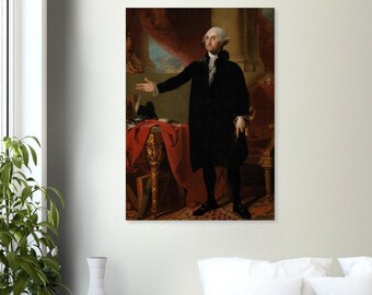 George Washington, Lansdowne portrait by Gilbert Stuart Print | Wall Art | Gift Idea | Home Design | Poster | Portrait