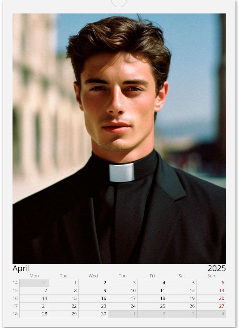 Calendario Romano Wall Calendar 2025 Hot Priest Calendar Gift Idea Gift Hot Priest Calendar 2025 Buy