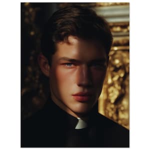 Poster da parete Hot Priest / Regali per lei / Decorazione per la casa / Idea regalo / Regalo di compleanno / Regalo di Natale / Regalo per uomo gay / 30 x 40 cm (12x16")