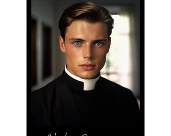 Calendario Romano 2027, Calendario de pared A3 de sacerdotes atractivos, Calendario de hombres guapos