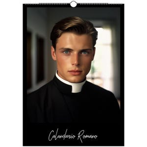 Calendario Romano Wall Calendar 2026 | Hot Priest Calendar | Gift Idea | Gift for Her | Birthday Gift | Christmas Gift | Gay Man Gift | A3 |