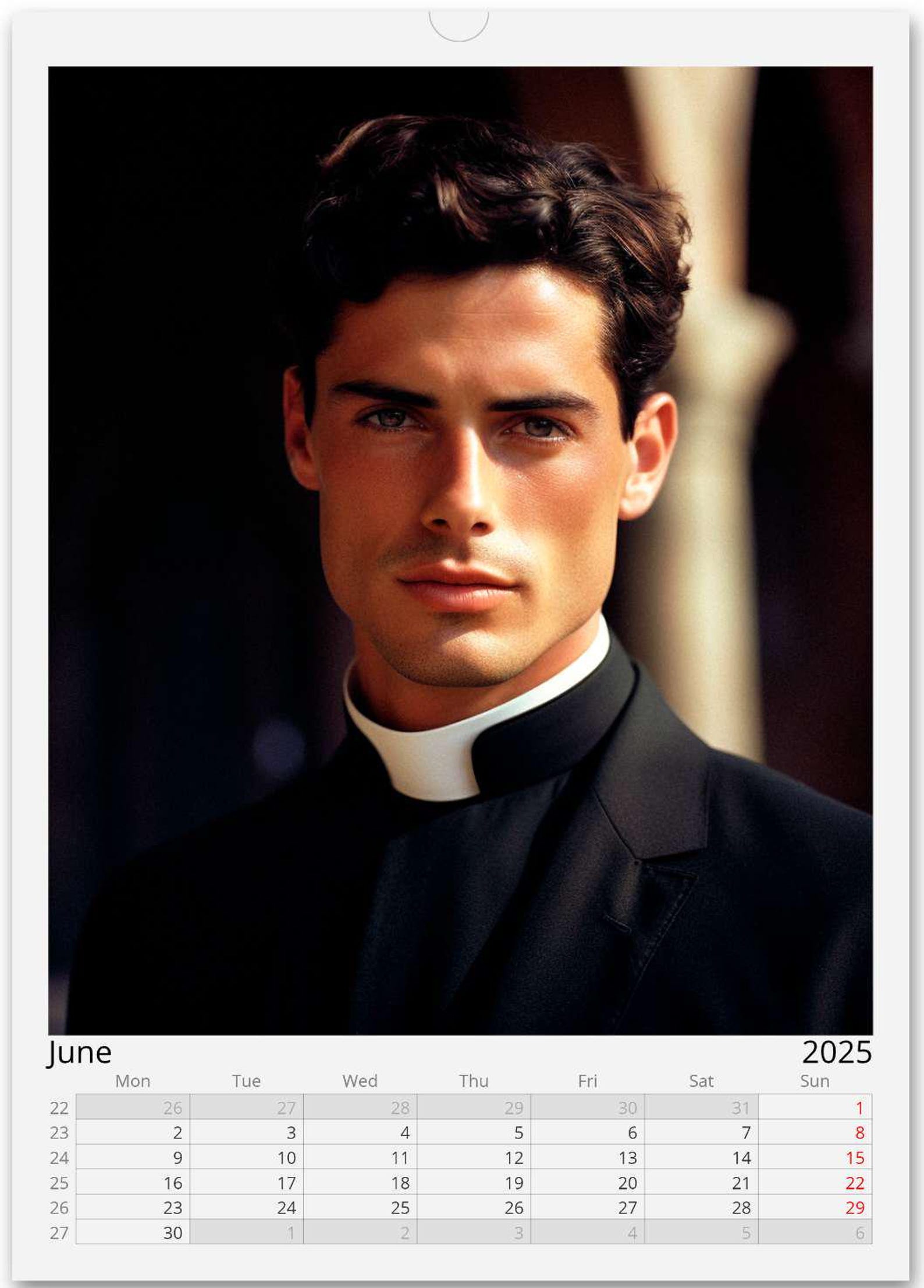 Calendario Romano Wall Calendar 2025 Hot Priest Calendar Gift Idea Calendario Romano Wall Calendar 2025 Hot Priest Calendar Gift Idea