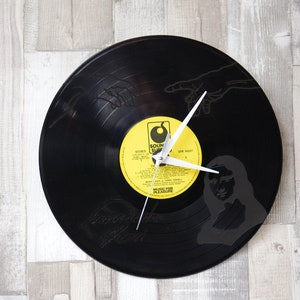 Leonardo da Vinci Vinyl Record Clock: Custom Art Wall Decor