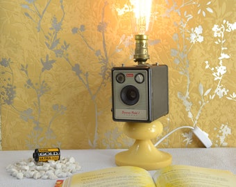 Vintage Lamp Camera Kodak - Bedside Lamp - Retro Lamp - Desk Lamp - Table Lamp - Antique Lamp - Sideboard Lamp - Art Deco Lamp - UK Lamp