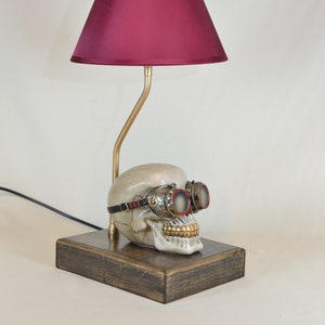 Skull Lamp Vintage Lamp Bedside Lamp Retro Lamp Desk Lamp Table Lamp Antique Lamp Sideboard Lamp Art Deco Lamp Steampunk image 1