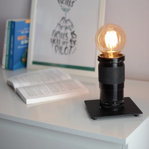 Vintage Lamp Lens - Bedside Lamp - Retro Lamp - Desk Lamp - Table Lamp - Antique Lamp - Vintage Lighting - Art Deco Lamp - Handmade in UK