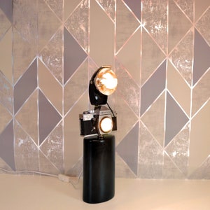 Vintage Praktica Camera Lamp: Retro Art Deco Desk Light