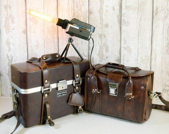 Vintage Kodak Camera Lamp: Retro Industrial Desk Light