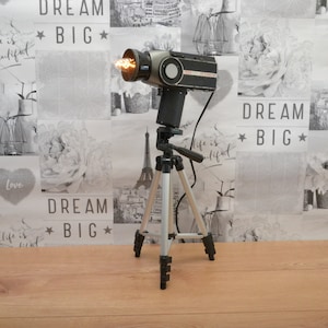 Eumig Viennette Super 8 Camera Lamp: Retro Art Deco Table Lamp