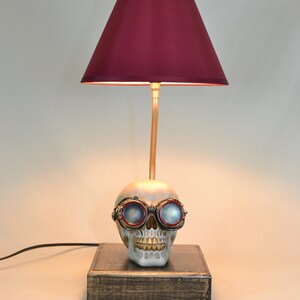 Skull Lamp Vintage Lamp Bedside Lamp Retro Lamp Desk Lamp Table Lamp Antique Lamp Sideboard Lamp Art Deco Lamp Steampunk image 7