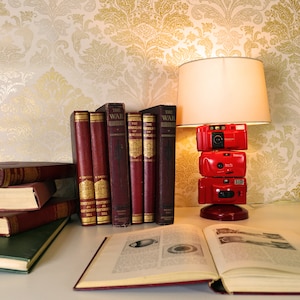 Vintage Lamp Camera - Retro Lamp - Desk Lamp - Table Lamp - Antique Lamp - Office Lamp - Sideboard Lamp - Art Deco Lamp - UK Lamp - Bedside
