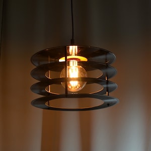 Vinyl Ceiling Lamp - Vintage Lighting - Retro Lamp - Pendant Lamp - Vinyl Record Light - Art Deco Lamp - Vintage Lamp - Hanging Light - Lamp