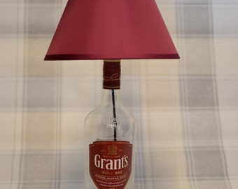 Ballantine's Bottle Lamp: Vintage Whiskey Table Lamp with Edison Bulb