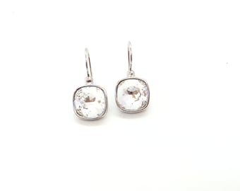 Gina Cushion Cut Hook Earrings