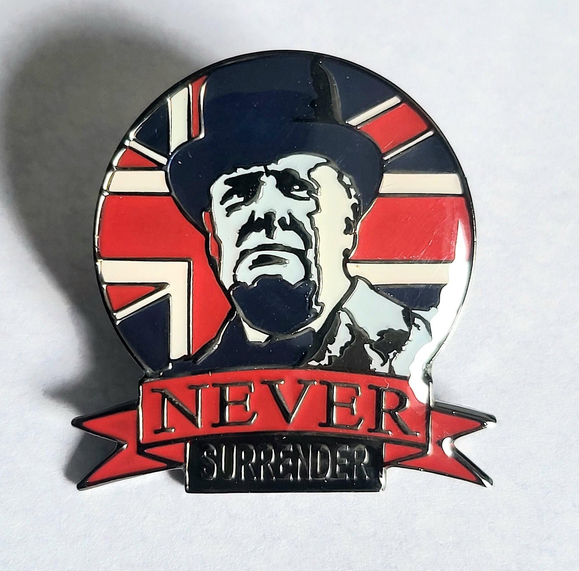 Winston Churchill Never Surrender Union Jack T-Shirt Winston Churchill Never Surrender Union Jack T-Shirt