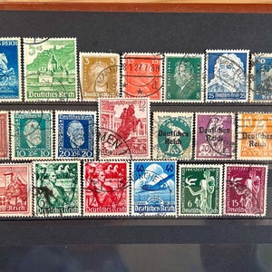 Lote del Imperio Alemán de 20 sellos alemanes antiguos usados. Envío gratuito muy bonito //610