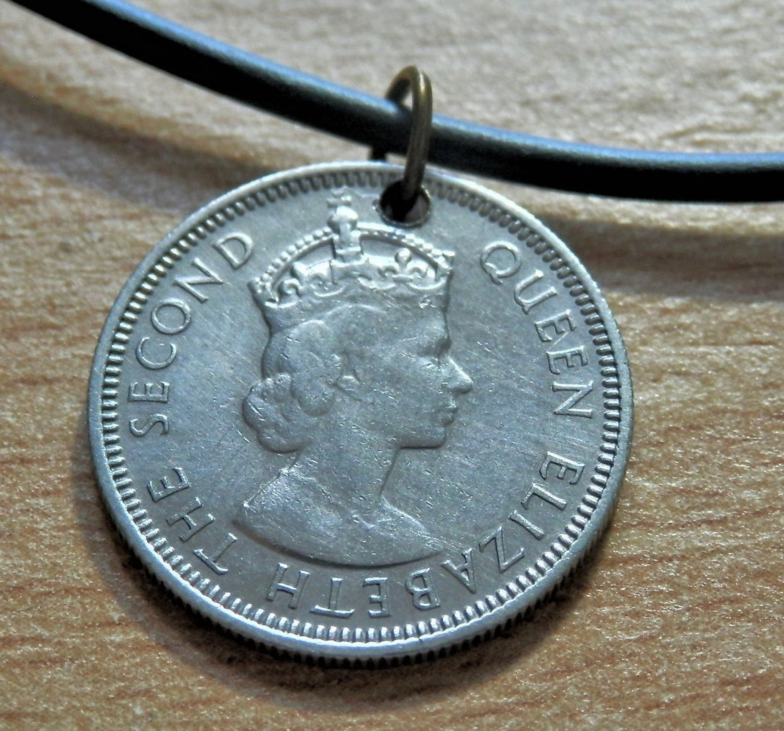 Coin Necklace Pendant British Queen Elizabeth II 10 Cents Etsy UK