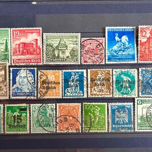Lote del Imperio Alemán de 20 sellos alemanes antiguos usados. Envío gratuito muy bonito //611
