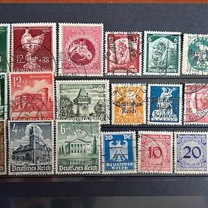 Deutsches Reich Lot von 20 alten gebrauchten Deutschen Briefmarken Sehr schöne Freipost //613