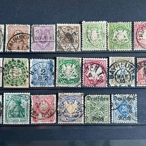 Deutsches Reich Lot von 20 alten gebrauchten Deutschen Briefmarken Sehr schöne Freipost //615