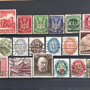 Deutsches Reich Lot von 20 alten gebrauchten Deutschen Briefmarken Sehr schöne Freipost //608