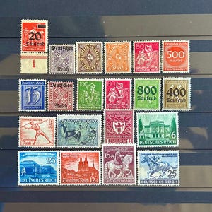 Deutsches Reich Lot von 20 alten MH * nie benutzte deutsche Briefmarken Sehr schöne freie Post //625