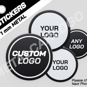 Metal Stickers Custom car / Wheels Center Cap Logo Badge Wheel Trims Rims Decal (4pcs set) (1mm metal) All Models fit Mercedes or Mini