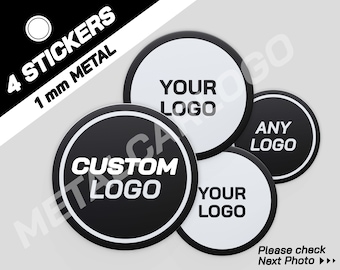 Metal Stickers Custom car / Wheels Center Cap Logo Badge Wheel Trims Rims Decal (4pcs set) (1mm metal) All Models fit Amg or Alutec