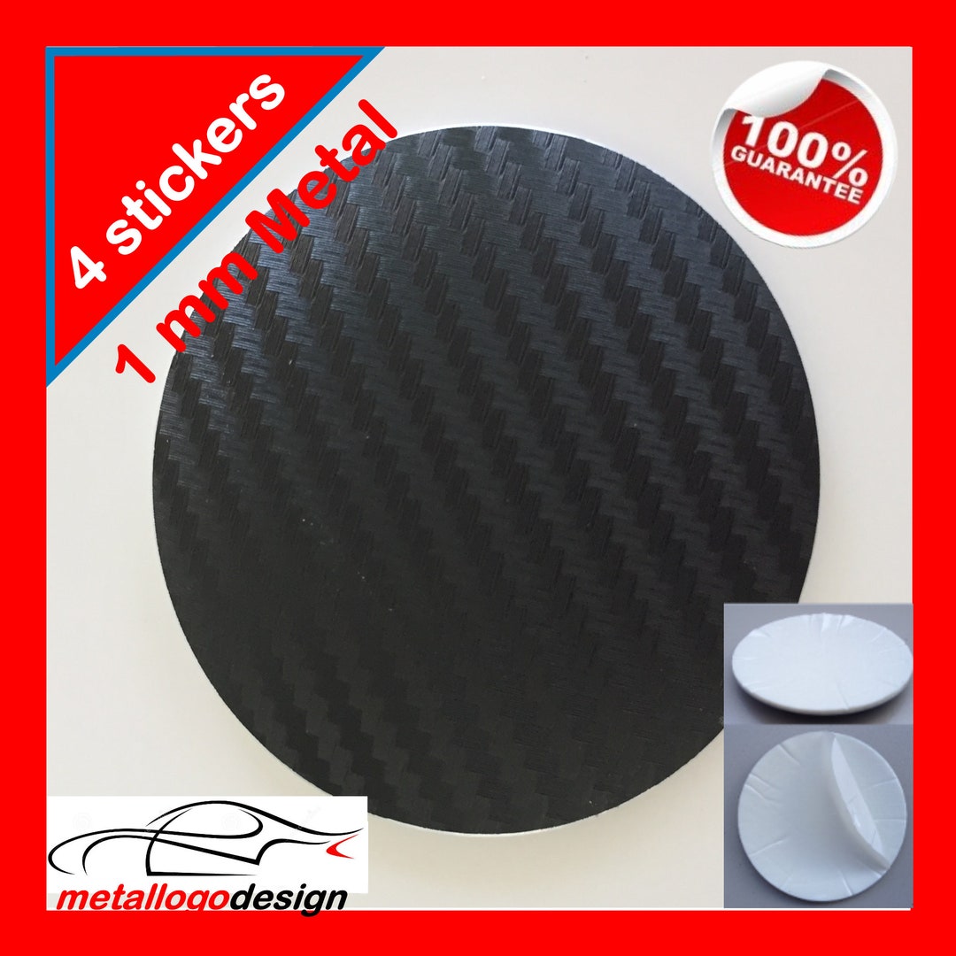 4 Adesivi Coprimozzo 80mm Con Bandiera USA - Emblemi In Alluminio Per Cerchi Auto, Camion E SUV (Argento E Nero)