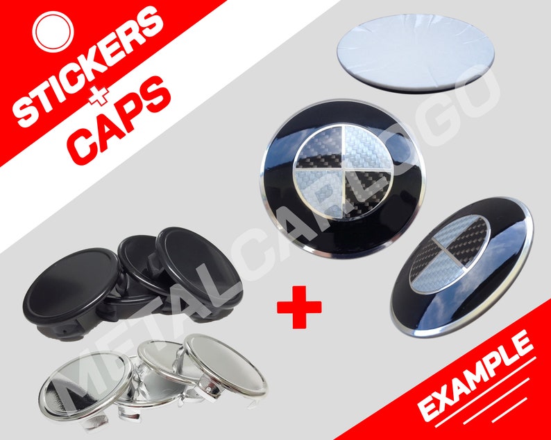 Wheels Center Caps Metal Stickers Custom Car Logo Badge Etsy