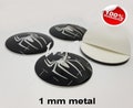 Metal Stickers - car wheel center cap stickers - set of 4 - SPIDER product logo