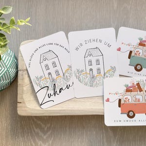 Glückwunschkarte Umzug / Ankündigung Umzug / Neues Zuhause