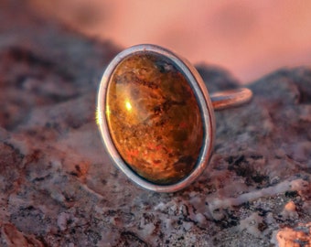 Unakit-Ring, Silberring, handgefertigter Silberring, handgefertigter Ring, Unakit-Ring, Silberring, 925er Silber-Unakit-Ring