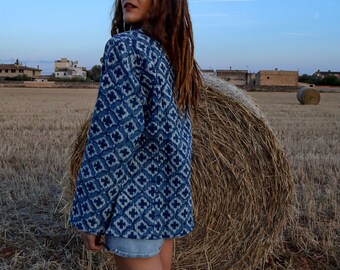 Chaqueta Balu, Chaqueta kimono, algodón paisley, Chaqueta casual, Chaqueta anubeeart, chaqueta algodón, chaqueta boho, boho casual