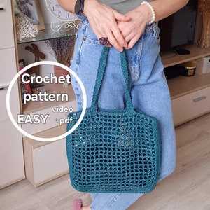 Crochet Pattern Mesh Bag - Etsy