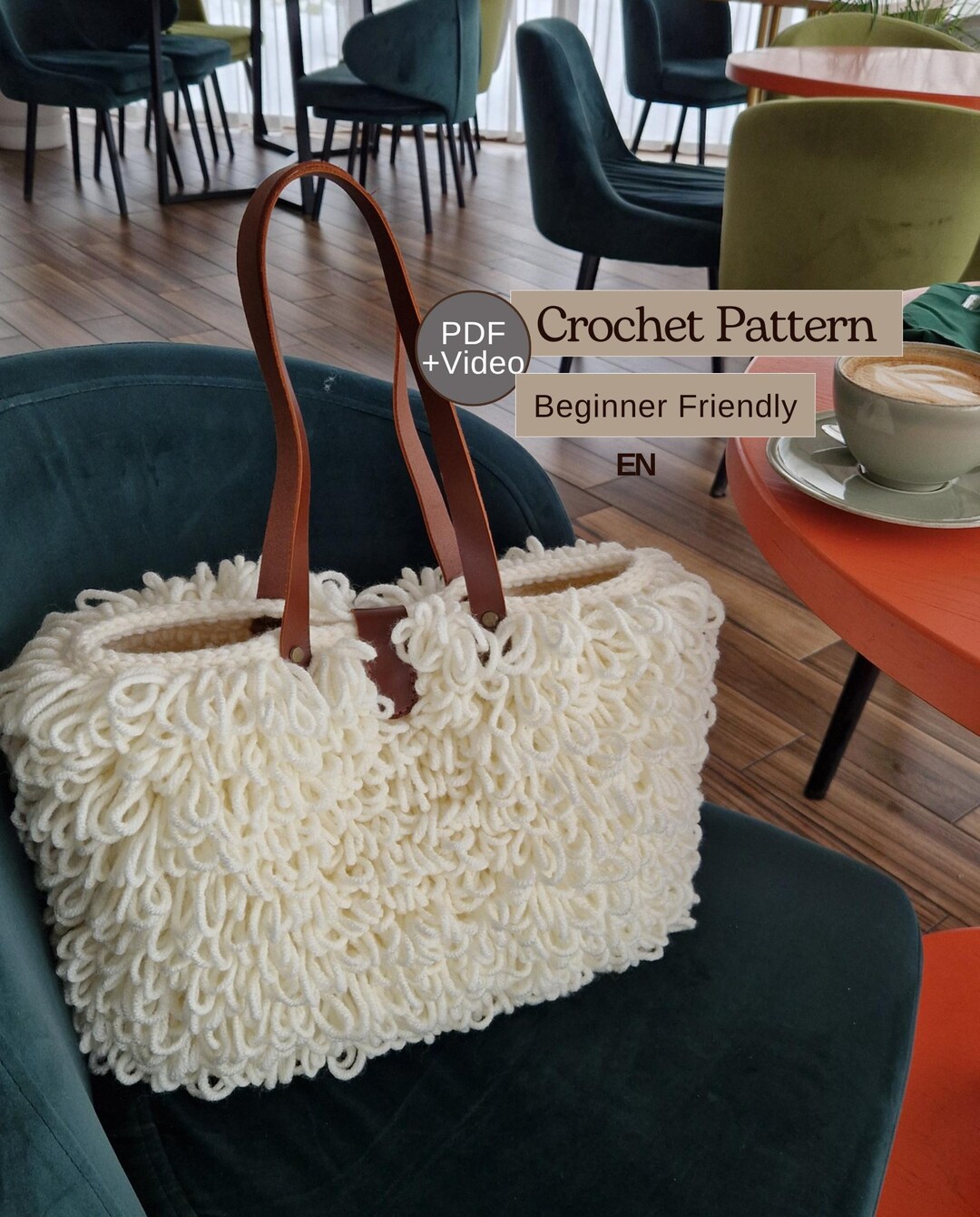 Textured Tote PDF Tutorial, Loop Stitch Handbag, Beginner Friendly ...