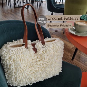 Tutoriel PDF sur le fourre-tout texturé, sac à main à mailles bouclées, sac à main adapté aux débutants