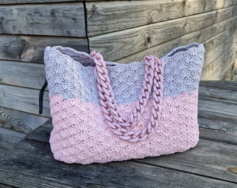 Rustic Raffia Purse - Handwoven Crocheted Tote