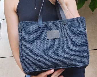 Crochet Raffia Bag Pattern: English Video Tutorial (PDF)