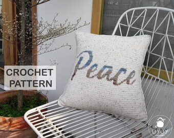 Crochet Patterns , Lake House Decor, Crochet Cushion, Sofa Pillow, Caravan Cushion, tapestry crochet , Patterns for Crochet , peace crochet