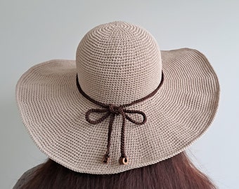 Crochet Hat Pattern - crochet large brim hat - crochet bucket hat pattern - crochet sun hat - summer crochet hat - uyuycrochet