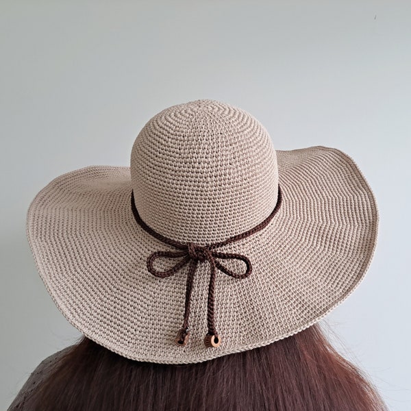 Crochet Hat Pattern - crochet large brim hat - crochet bucket hat pattern - crochet sun hat - summer crochet hat - uyuycrochet