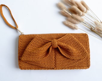 BOW crochet bag pattern | crochet clutch bag | crochet cross body bag | crochet purse | crochet gift pattern | bow bag | uyuycrochet