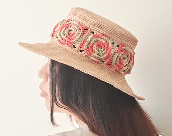 Flat top Granny square crochet hat pattern | crochet bucket hat | crochet sun hat | summer hat | cloche hat | fall hat | large brim hat