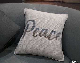 Peace Crochet Cushion Cover Pattern (PDF)
