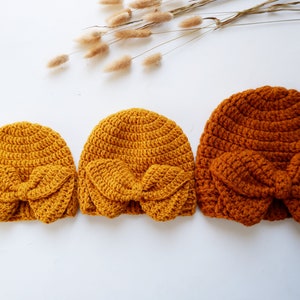 BOW Crochet hat pattern | Crochet Slouchy Beanie pattern  | Baby - child - adult size | Crochet trendy hat pattern