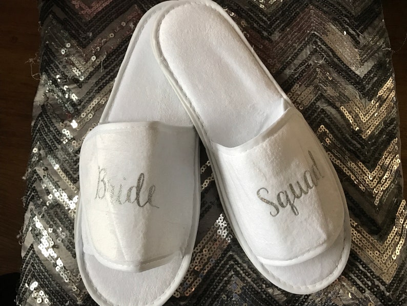 bride squad slippers