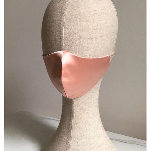 Breathable 100 SILK FACE MASK Matte Cream Etsy UK
